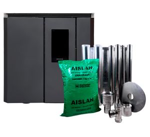 Calefactor&nbsp;a Pellet Fit + Charcoal + Kit Vertical Pellet 80 mm