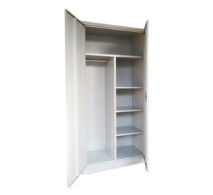 Armario de Acero 90x40x185 cm. 6 Espacios. 2 Cuerpos 2 Puertas