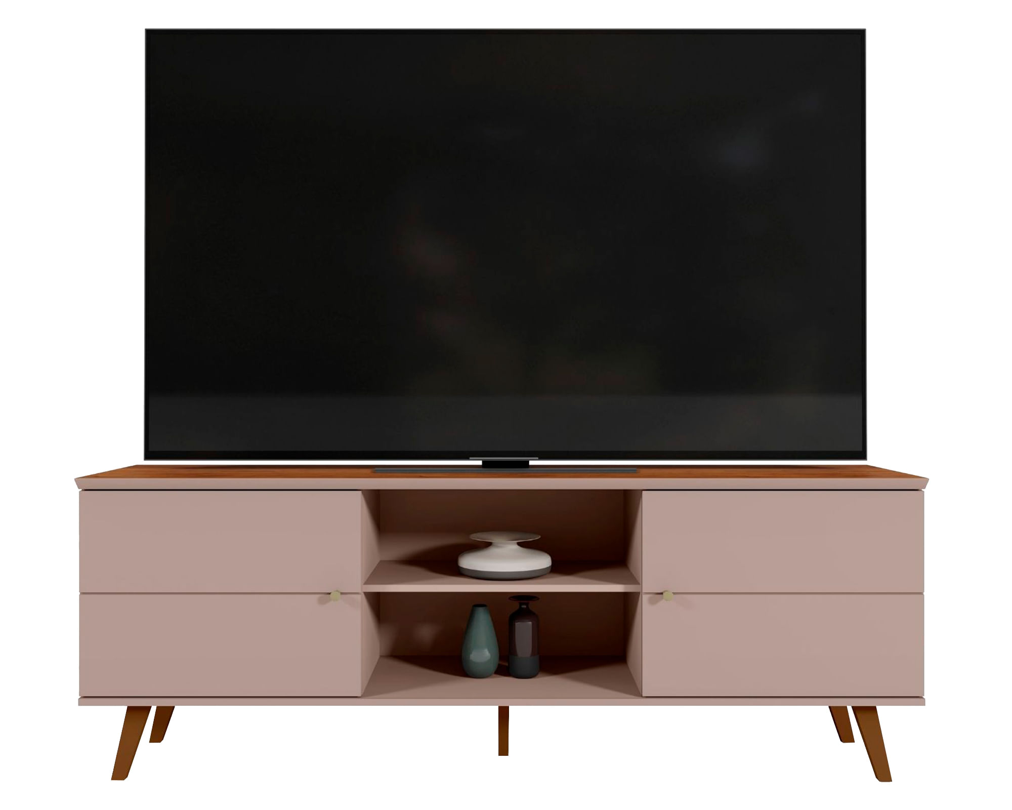 Exit Rack TV 75" Aracaju gris/nogal