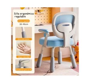 Silla de escritorio ergonómica infantil azul