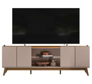 Rack TV 75" Guaruja gris/nogal