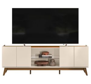 Rack TV 75" Guaruja beige/nogal