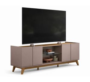 Rack TV 75" Guaruja gris/nogal