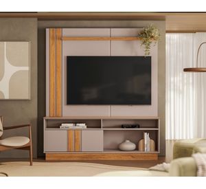 Estante TV 60" Fortaleza gris/nogal