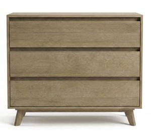 Cómoda 3 cajones Nimbus roble/miel 83x100x43 cm
