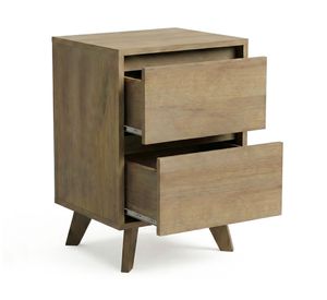 Velador 2 cajones Nimbus roble/miel