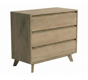 Cómoda 3 cajones Nimbus roble/miel 83x100x43 cm