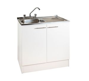 Kit plus lavaplato 100 derecho blanco 98 cm