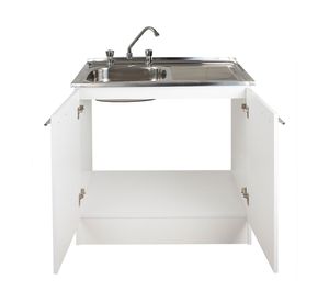 Kit plus lavaplato 100 derecho blanco 98 cm