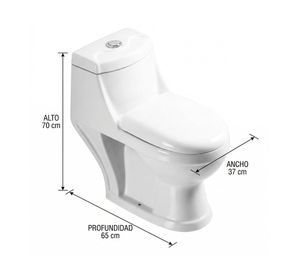 WC One Piece a muro 30 cm WC2003M blanco