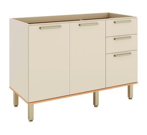 Mueble base lavaplatos Castaña canela/arena 120 cm 3 puertas
