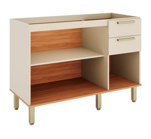 Mueble base lavaplatos Castaña canela/arena 120 cm 3 puertas
