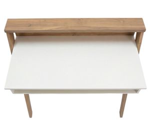 Escritorio pata cruzada Xavier blanco/roble miel