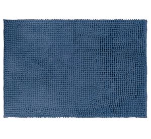 Piso baño Shaggy MF azul 40x60 cm