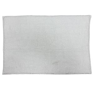 Piso baño Shaggy MF blanco 40x60 cm