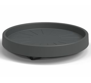 Plato con ruedas antracita 35 cm