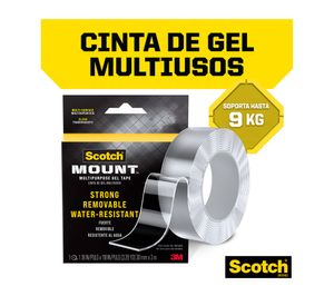 Cinta gel multiuso 9 kg transparente 30 mm x 3 m