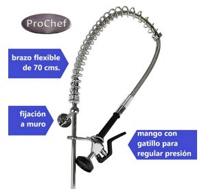 Llave Pre Lavado Pre Wash Acero Inox. Alta Presión