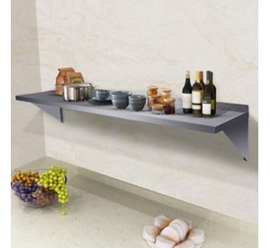 Repisa Mural Lisa 150x30 cm Acero Inoxidable WS-1500