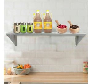 Repisa Mural Lisa 90x30 cms Acero Inoxidable