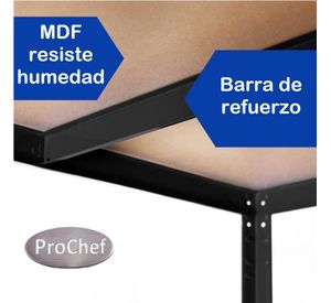 Estante Acero Pintado 120x45x180 cm 5 Band. 1250 Kg