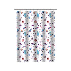 Cortina baño espacio 180x180 cm + ganchos