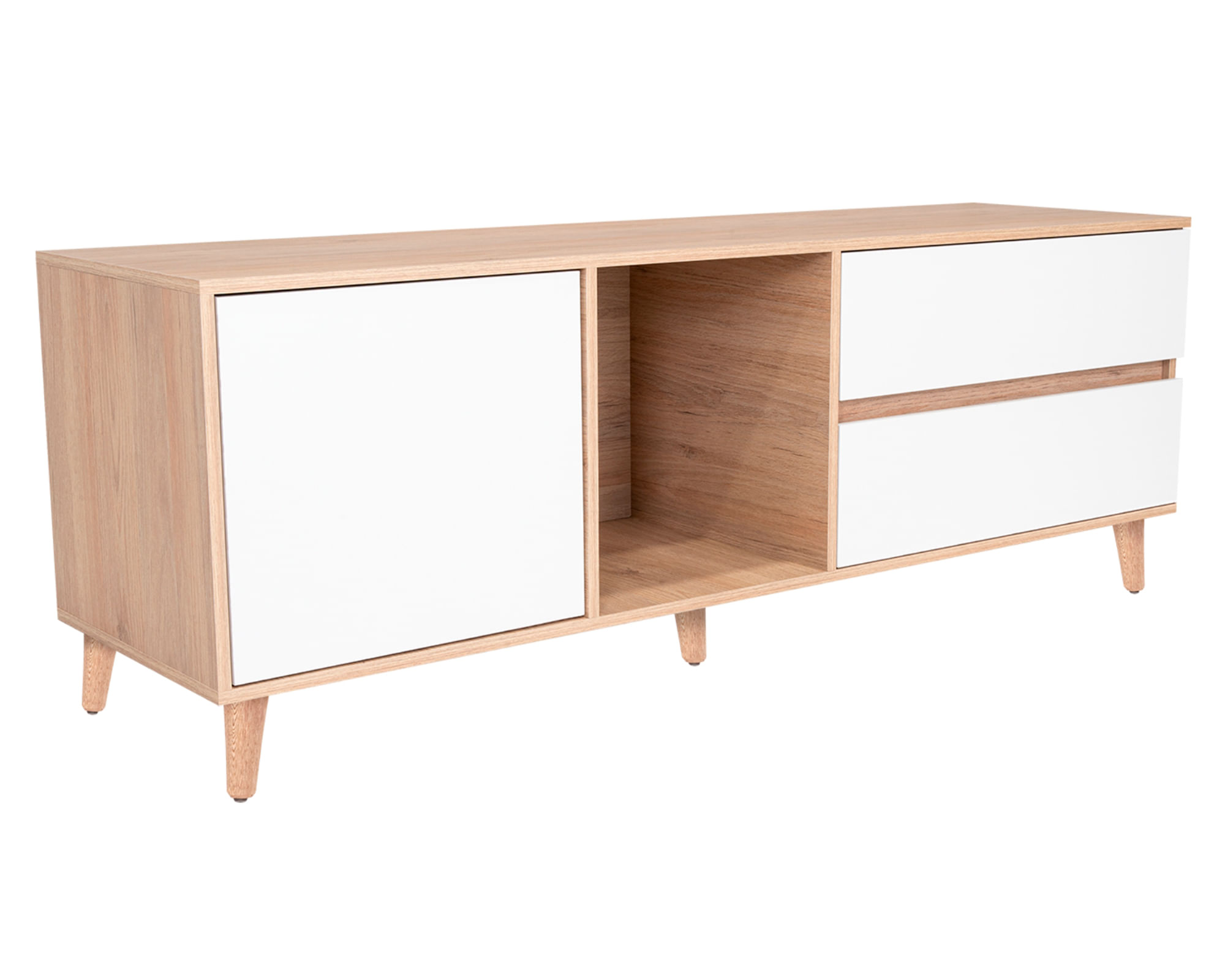 TuHome Rack TV 60" Acacia rovere/blanco