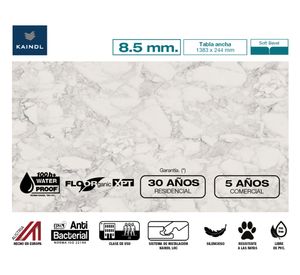 Piso flotante Floorganic XPT White 24.4x138.3 cm 2.36 m2