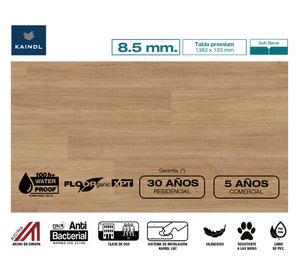 Piso flotante Floorganic XPT Vernal 19.3x138.3 cm 2.14 m2