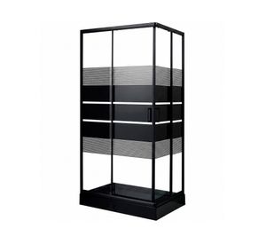 Shower rectangular Style negro 198x100x80 cm + receptáculo