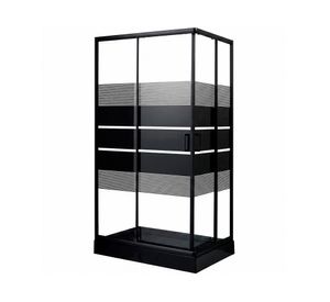 Shower Rectangular Style negro 198x120x80 cm + receptáculo