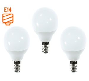Ampolleta LED G45 E14 luz fría 3 un.