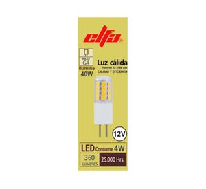 Ampolleta LED 4W G4 cálida