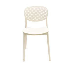 Silla apilable plástico Deco Hamburg blanco