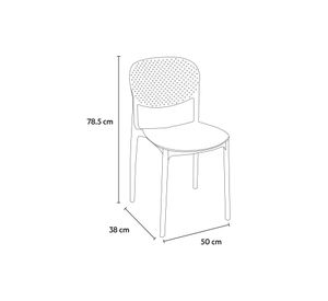 Silla apilable plástico Deco Hamburg blanco