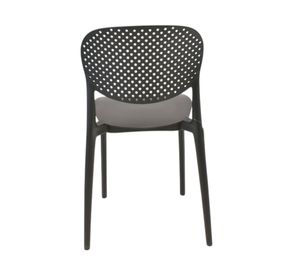 Silla apilable plástico Deco Hamburg negro