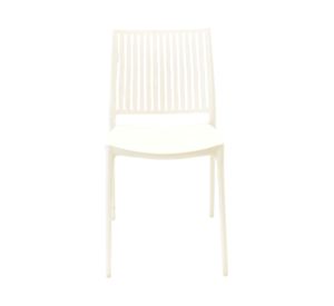 Silla apilable plástico Deco Noruega blanco