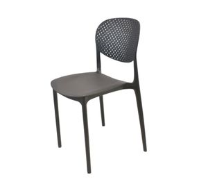 Silla apilable plástico Deco Hamburg negro