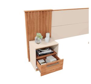 Respaldo extensible Lucius Full beige/castaño
