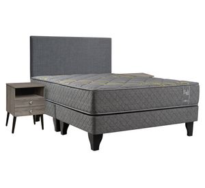 Cama europea Bali 2 plazas base dividida + set de muebles