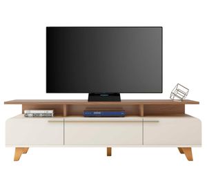 Rack TV 70" Siena tv 70" off white/castaño