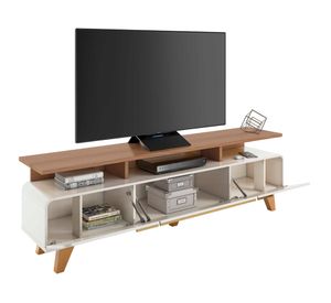 Rack TV 70" Siena tv 70" off white/castaño