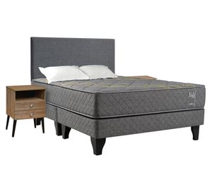 Cama europea Bali King base dividida + almohadas + set de muebles