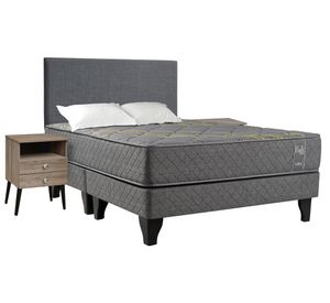 Cama europea Bali King base dividida + almohadas + set de muebles