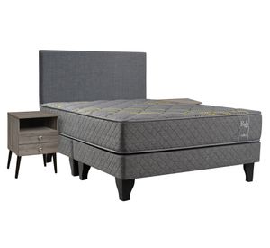 Cama europea Bali King base dividida + set de muebles