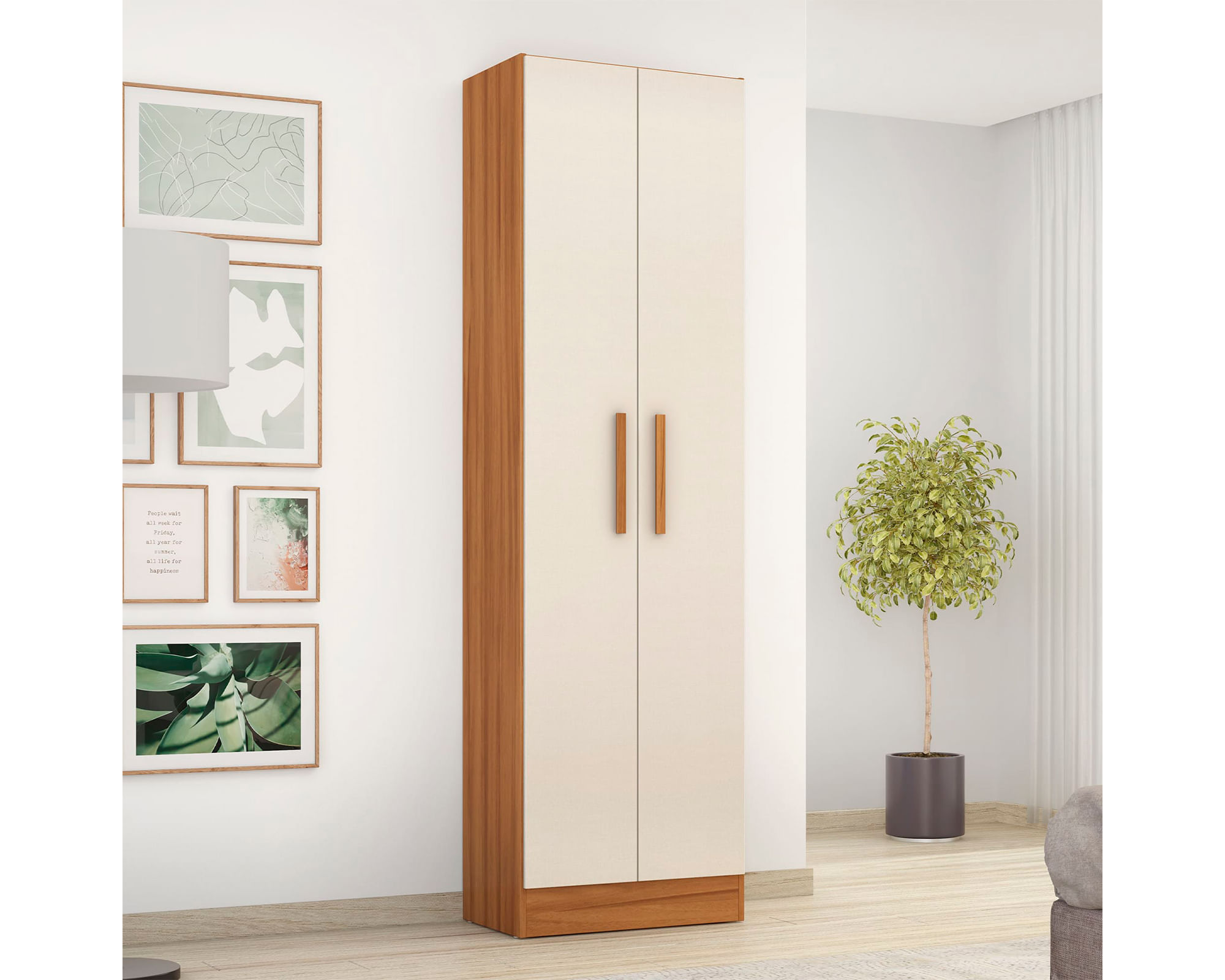 オールドタッパー2個セット　白　ブラウン Despensa Mocha 2 puertas café/off white 47,4 cm | Easy.cl