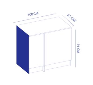 Mueble base cocina Andes blanco