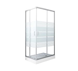 Shower rectangular con receptáculo Style blanco 100x80x198cm