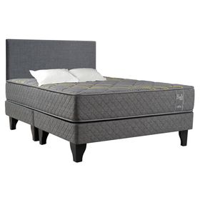 Cama europea Bali King base dividida + respaldo + pack almohada Imperial