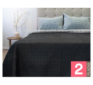 Quilt hotpress Viena 2 plazas negro